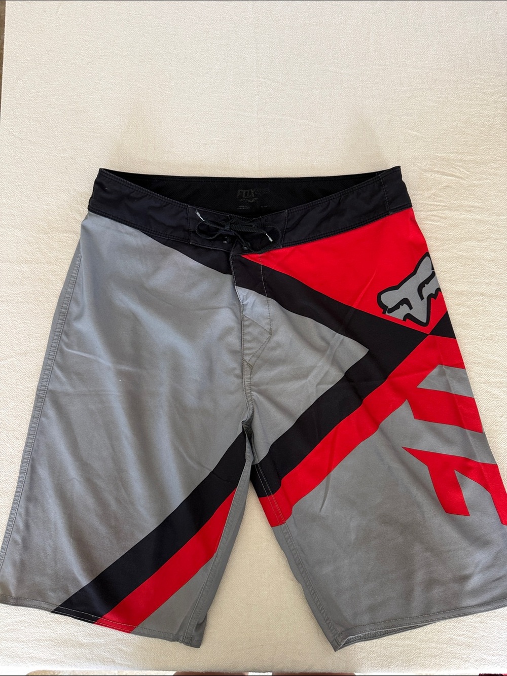 Fox Men’s Red, Gray & Black Swim Boardshorts